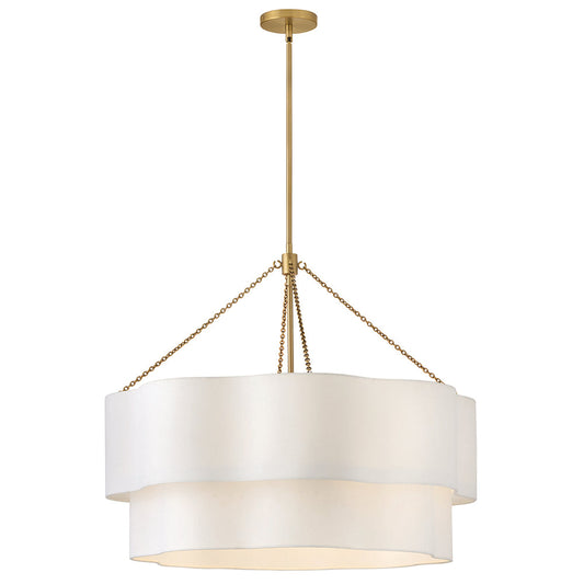 Gwen Medium Drum Chandelier In Light Brass Finish