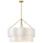 Gwen Medium Drum Chandelier In Light Brass Finish
