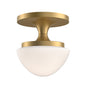 Knox Extra Small Semi-Flush Mount In Light Brass Finish
