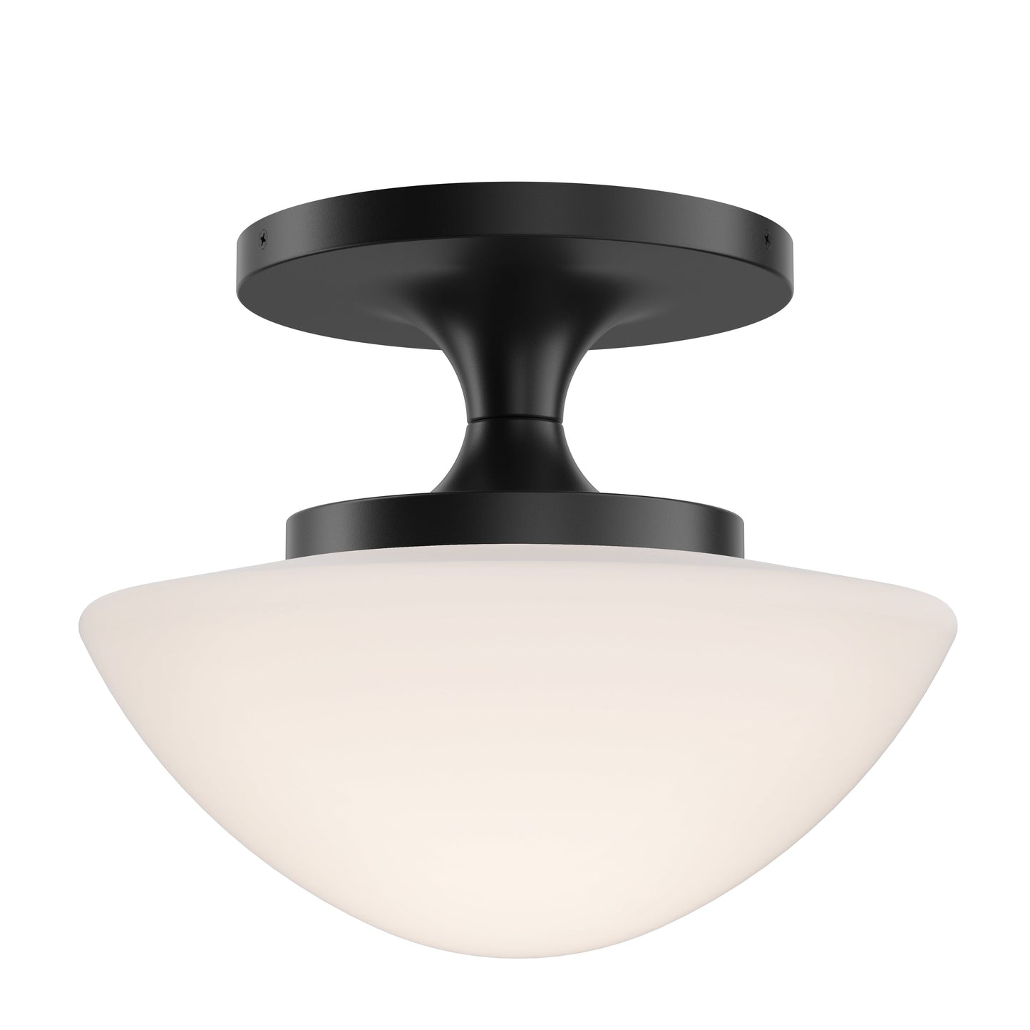 Knox Small Semi-Flush Mount In Black Finish