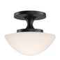 Knox Small Semi-Flush Mount In Black Finish