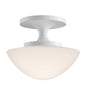 Knox Small Semi-Flush Mount In White Finish