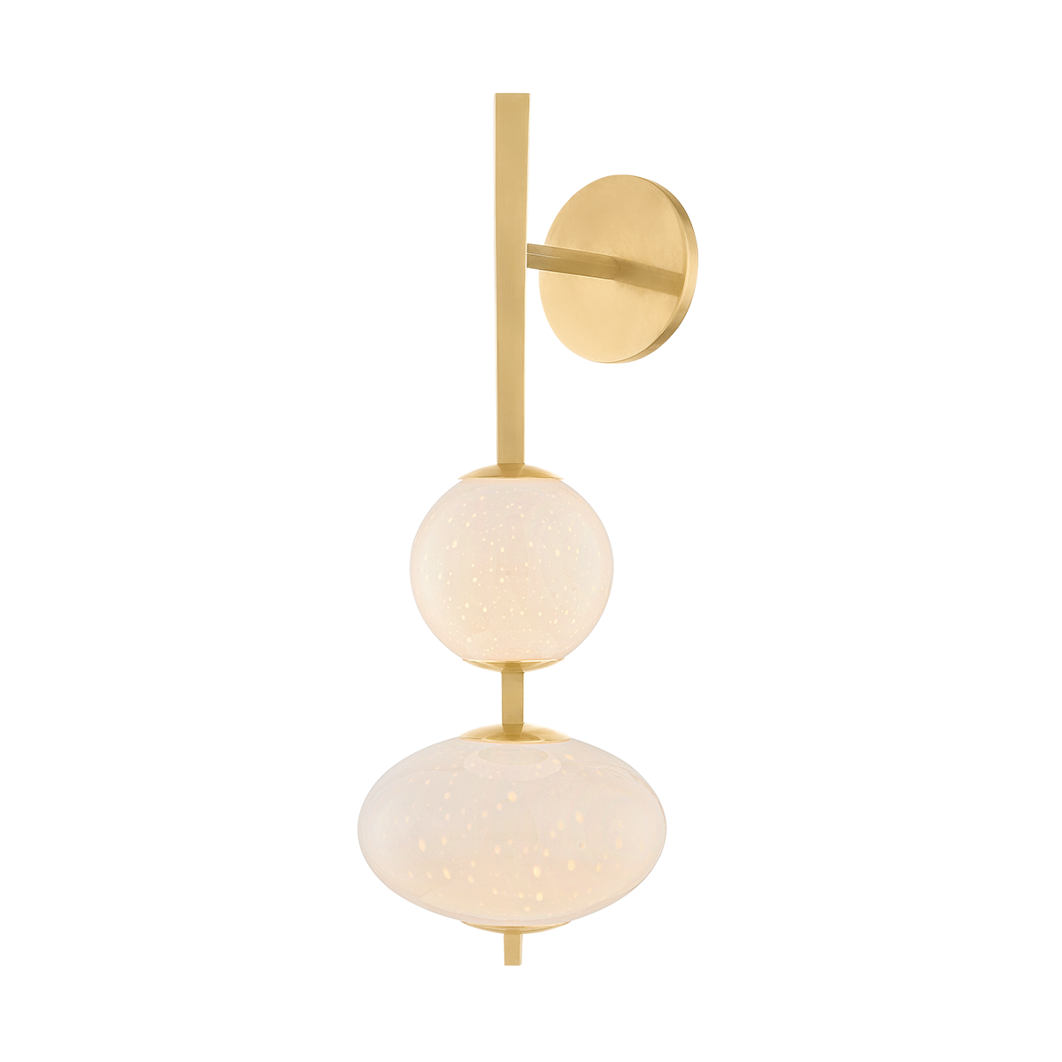 CHAROITE Wall Sconce In Vintage Brass Finish