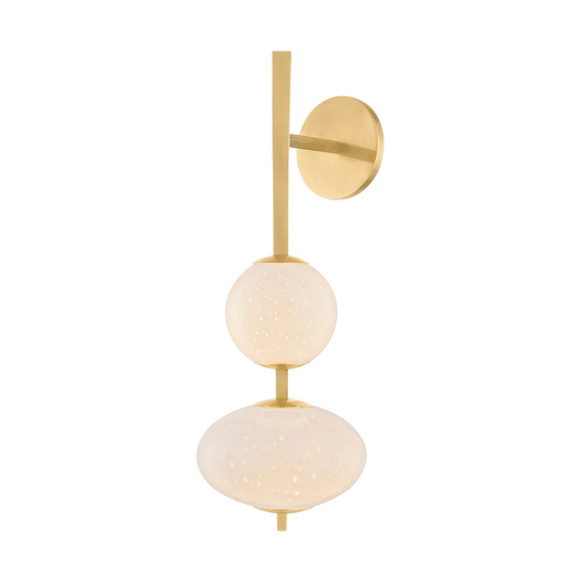 CHAROITE Wall Sconce In Vintage Brass Finish