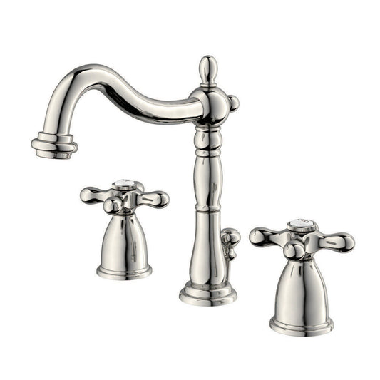 Heritage Widespread Bathroom Faucet in Polished Nickel