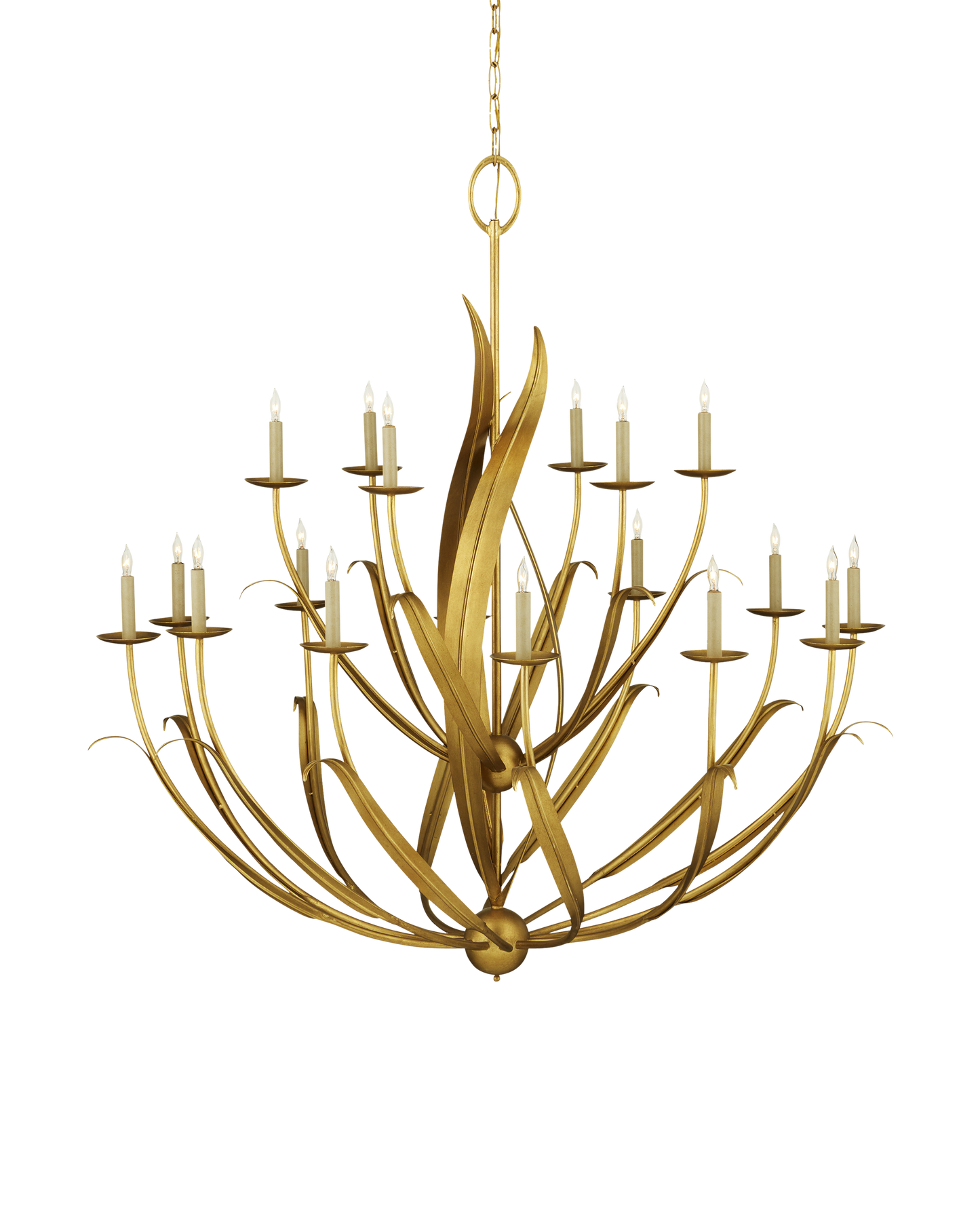Menefee Large Gold Chandelier