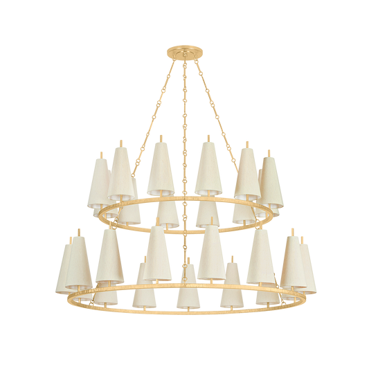 TIRANA Chandelier In Vintage Gold Leaf Finish