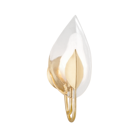 Blossom Wall Sconce with Gold Leaf Finish