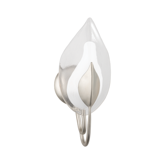 Blossom Wall Sconce with Silver Leaf Finish