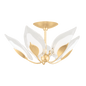 Blossom Semi Flush with Gold Leaf Finish