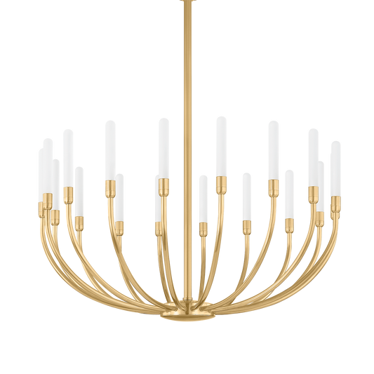 AMALTHEA Chandelier In Vintage Brass Finish