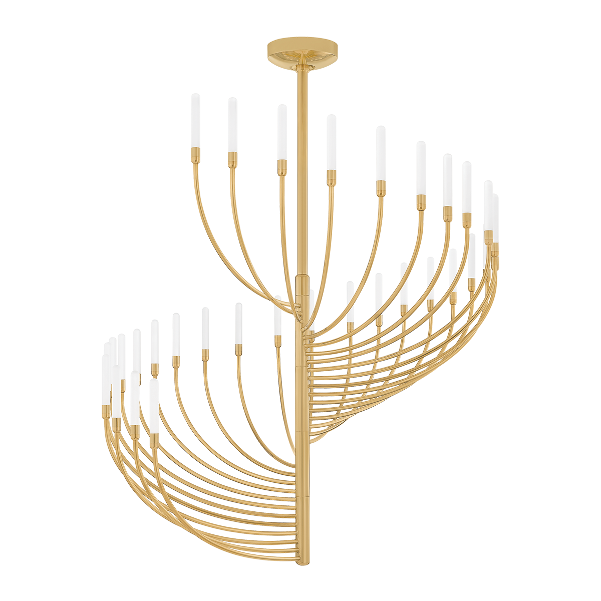 AMALTHEA Chandelier In Vintage Brass Finish