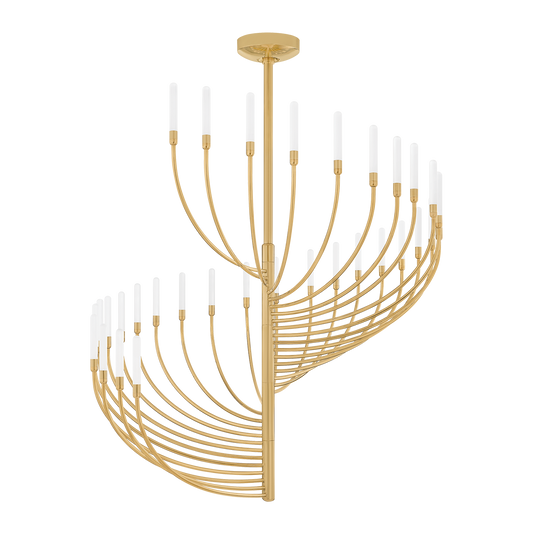 AMALTHEA Chandelier In Vintage Brass Finish