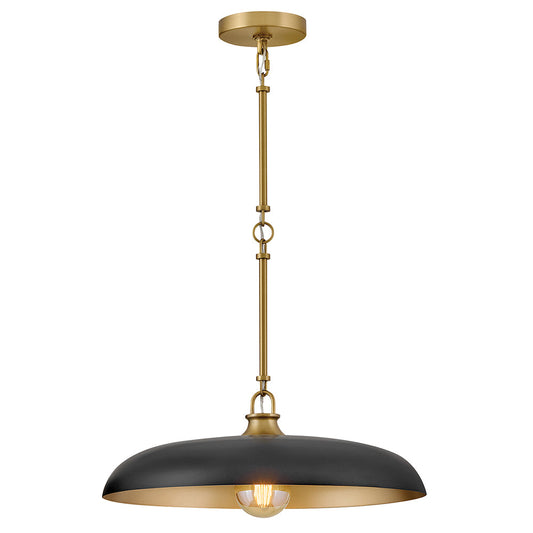 Sadie Large Dome Pendant In Light Brass Finish