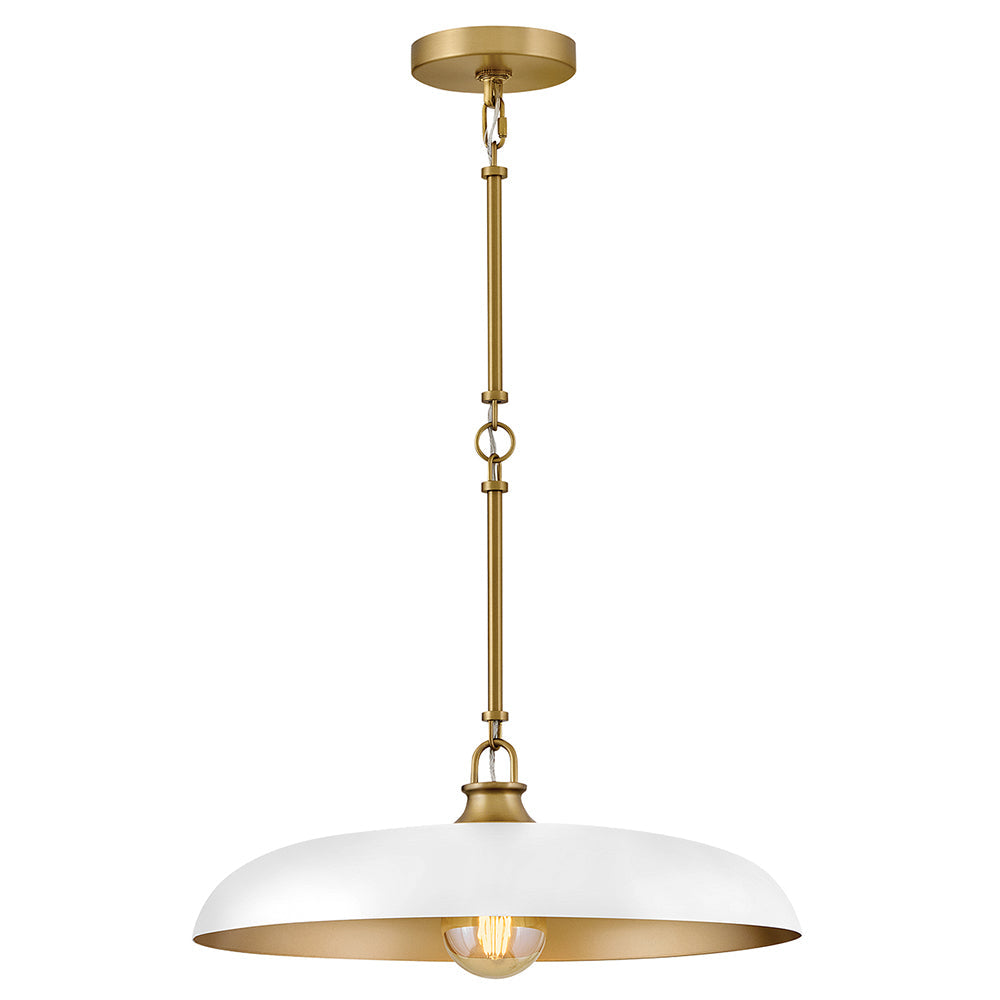 Sadie Large Dome Pendant In Light Brass Finish