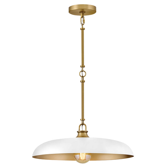 Sadie Large Dome Pendant In Light Brass Finish