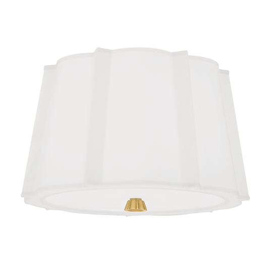 Humphrey Flush Mount with Aged Brass Finish