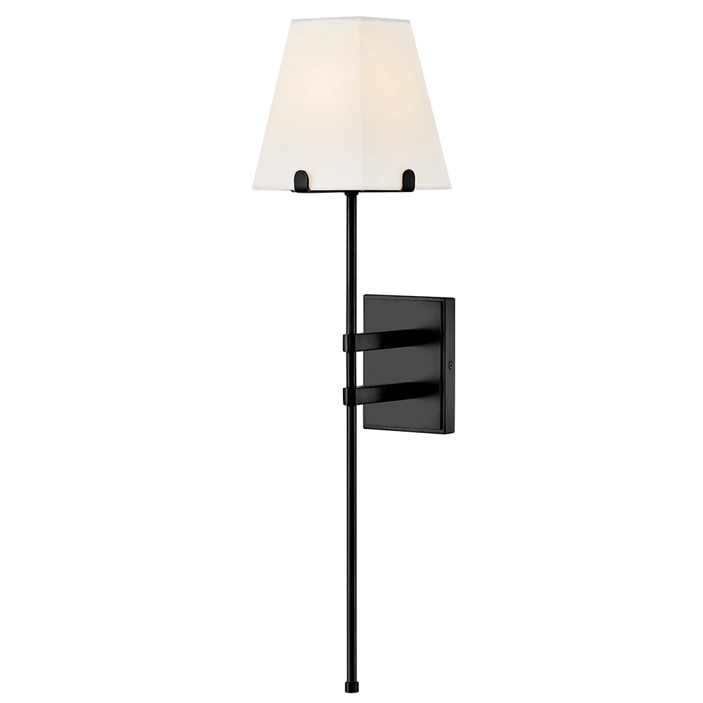 Benton Large Single Light Sconce In Black Finish