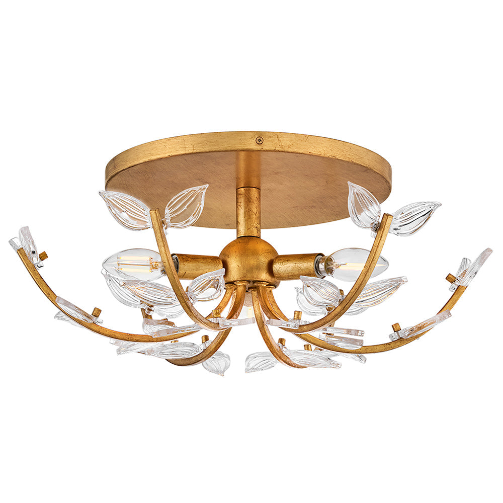 Aliso Medium Semi-Flush Mount In Gold Finish