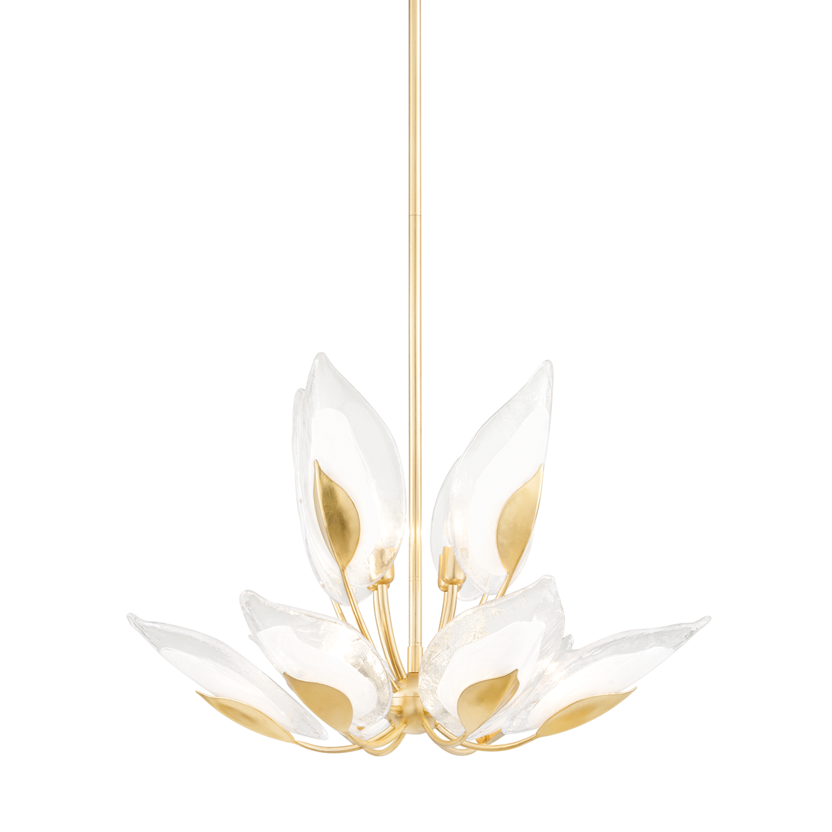 Blossom Chandelier with Gold Leaf Finish