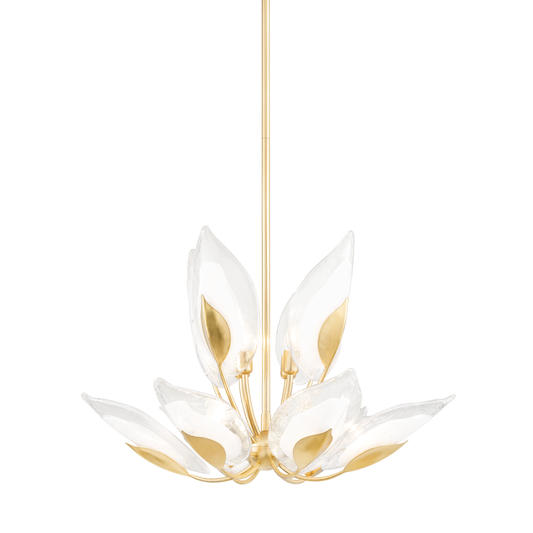 Blossom Chandelier with Gold Leaf Finish