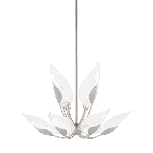Blossom Chandelier with Silver Leaf Finish
