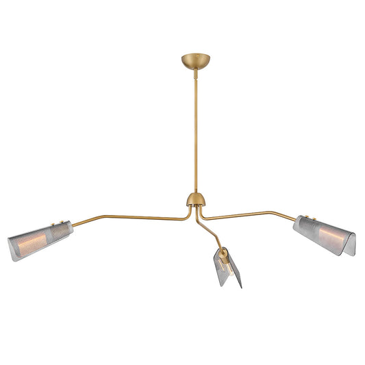 Altman Extra Large Low Profile Chandelier In Light Brass Finish