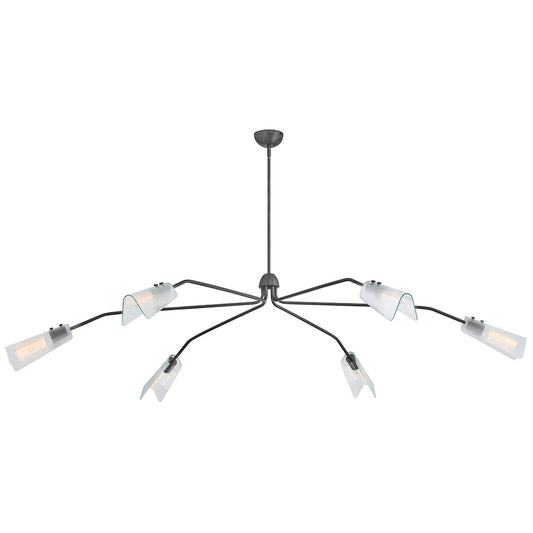 Altman Extra Large Low Profile Chandelier In Black Finish