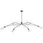 Altman Extra Large Low Profile Chandelier In Black Finish