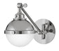 Fletcher Small Swing Arm Single Light Sconce In Polished Nickel Finish