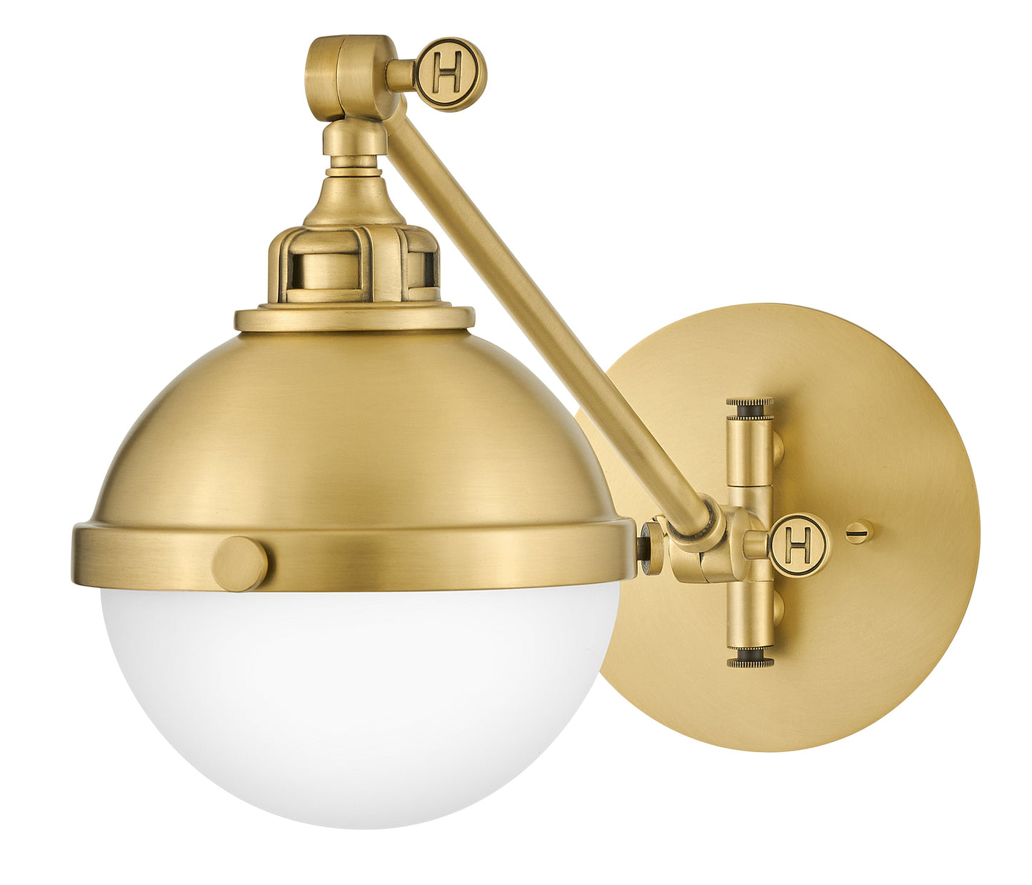 Fletcher Small Swing Arm Single Light Sconce In Gold Finish