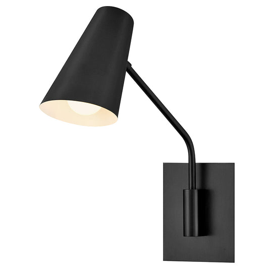 Bray Medium Swing Arm Single Light Sconce In Black Finish