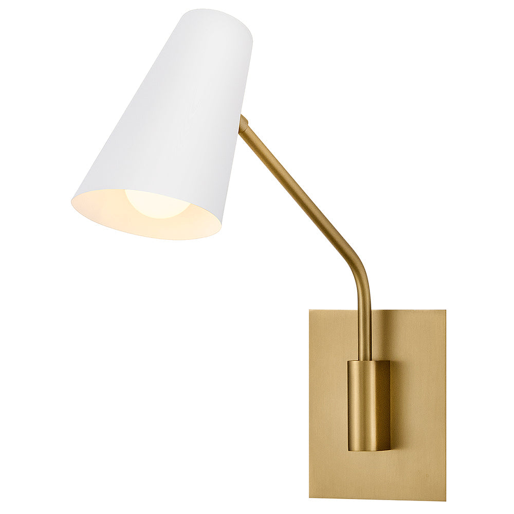 Bray Medium Swing Arm Single Light Sconce In Light Brass Finish