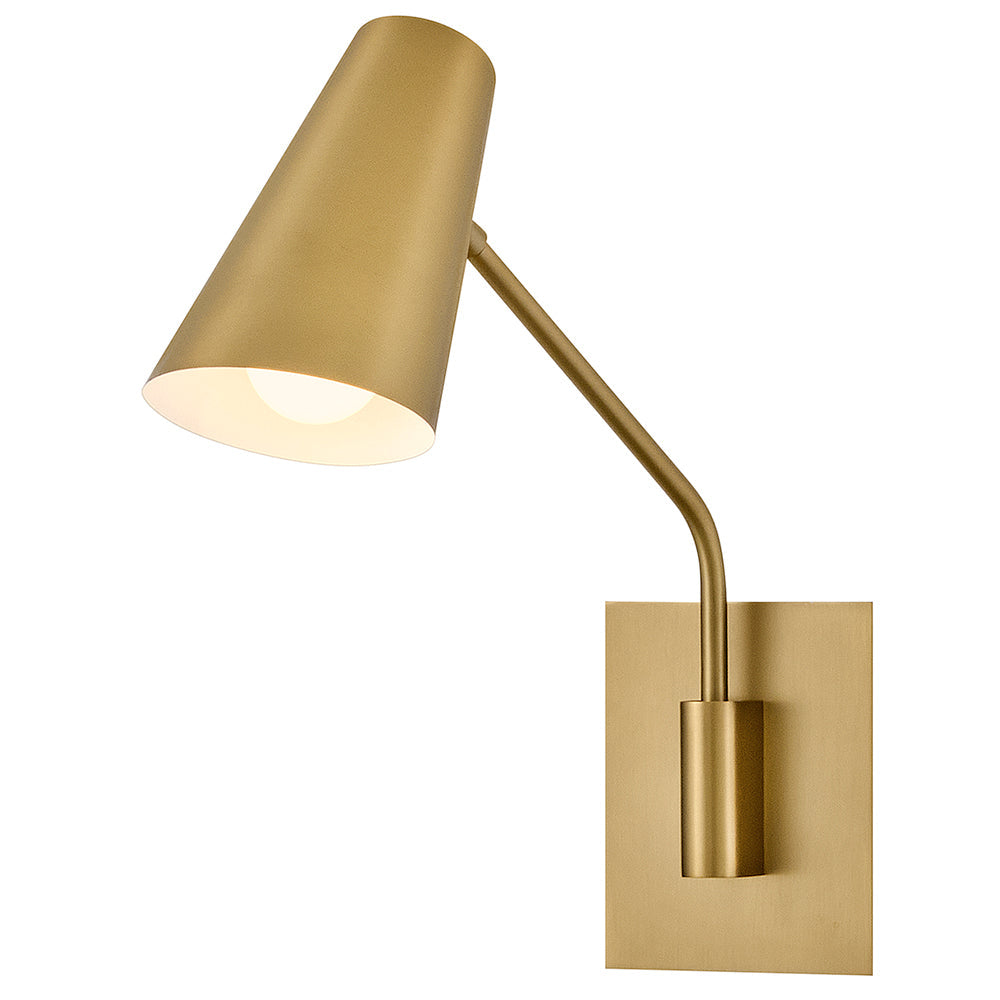 Bray Medium Swing Arm Single Light Sconce In Light Brass Finish