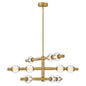 Saxon Large Chandelier In Light Brass Finish