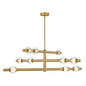 Saxon Large Chandelier In Light Brass Finish