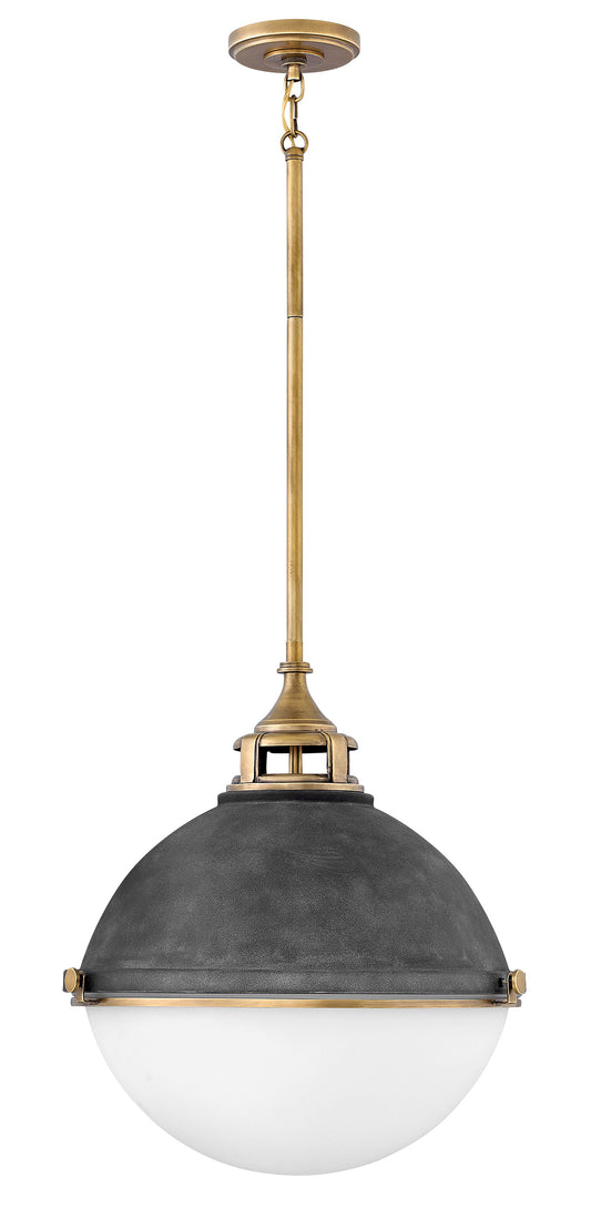 Fletcher Large Orb Pendant In Black Finish