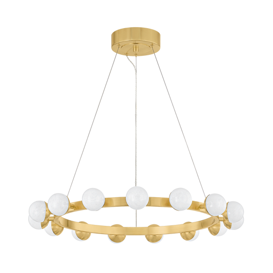 LINUS Chandelier In Vintage Brass Finish