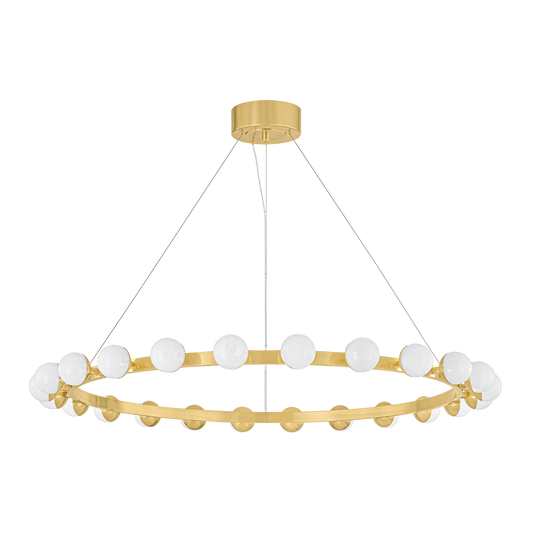LINUS Chandelier In Vintage Brass Finish