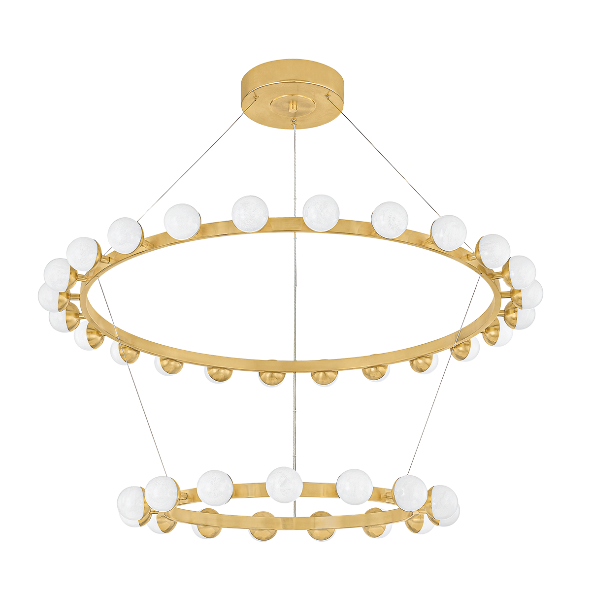 LINUS Chandelier In Vintage Brass Finish