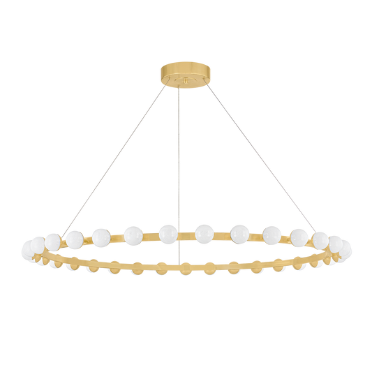 LINUS Chandelier In Vintage Brass Finish