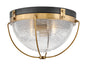 Crew Medium Flush Mount In Light Brass Finish