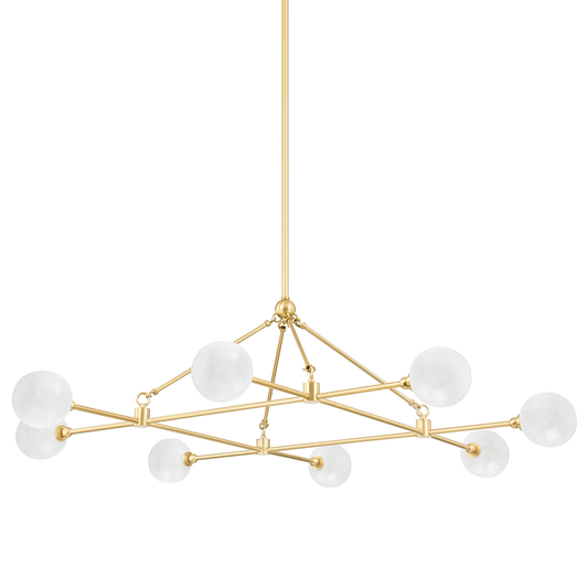 Andrews Chandelier with Aged Brass Finish