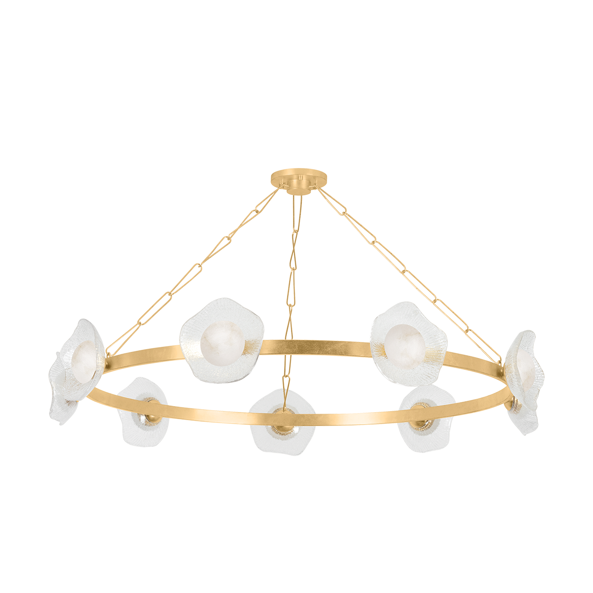 ALMANDINE Chandelier In Vintage Gold Leaf Finish
