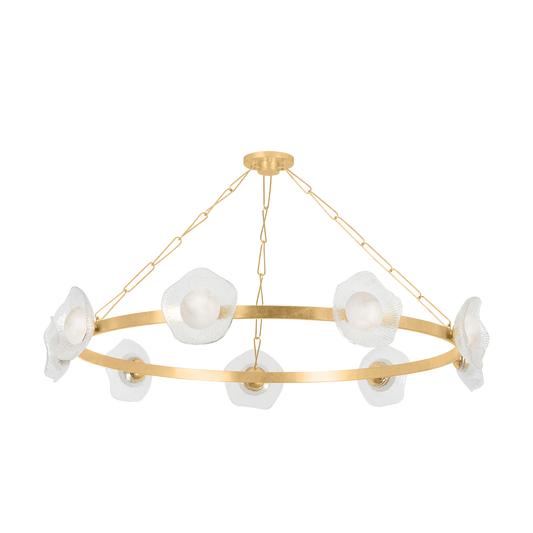 ALMANDINE Chandelier In Vintage Gold Leaf Finish
