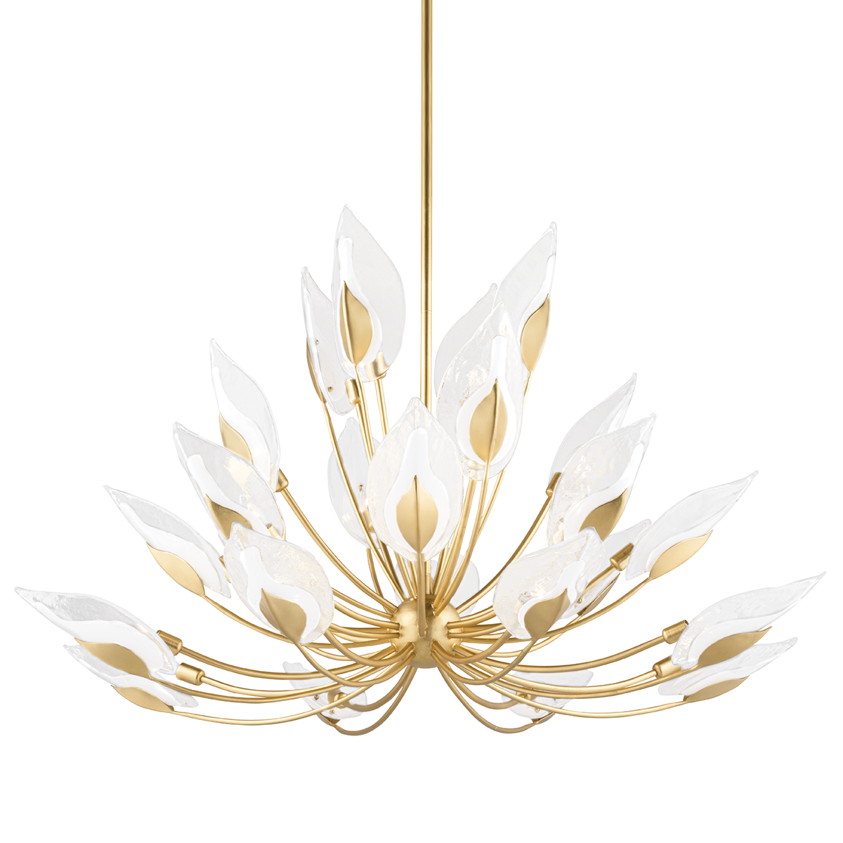 Blossom Chandelier with Gold Leaf Finish