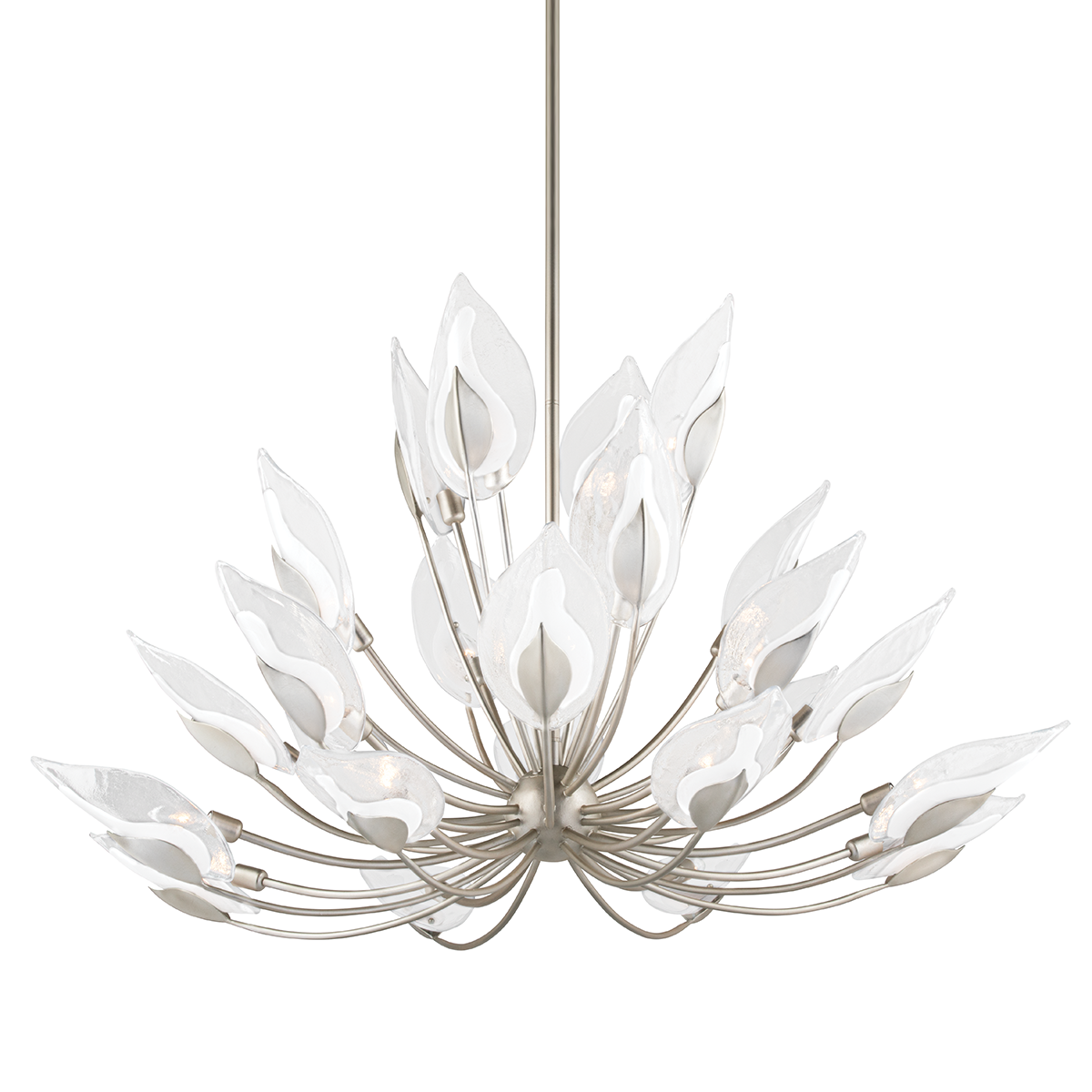 Blossom Chandelier with Silver Leaf Finish