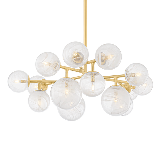 GLASGOW Chandelier In VINTAGE POLISHED BRASS Finish