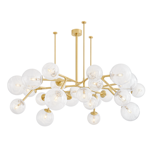 GLASGOW Chandelier In VINTAGE POLISHED BRASS Finish