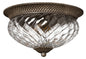 Plantation Medium Flush Mount In Light Bronze Finish